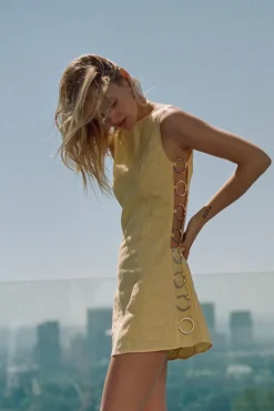 Discoteca Mini Dress Yellow